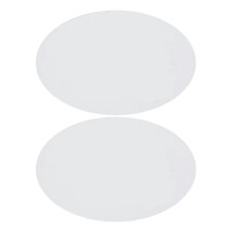 (As show, One size) 2 Pcs Oval Shape Cotton Drawing Board Thicken Art Painting Board Artist Paper Board Oil Paint Canvas Sketchpad (White, 30x40cm)