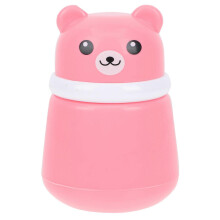 (As show, One size) Cartoon Bear Powder Puff Box Fun Baby Talcum Powder Box Empty Powder Puff Box