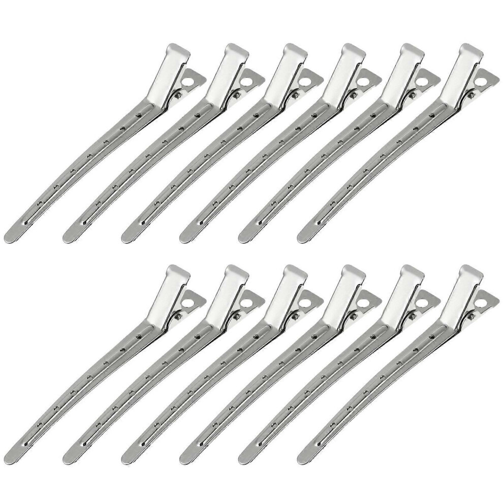 (As show, One size) 12 Pcs Hair Clips Alligator Hair Styling Clip Alligator Clip Duckbill Hair Barrettes Pin Hair Sectioning Clip Plastic Hair Clip