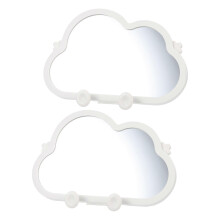 (As show, One size) 2 Pcs Vanity Mirror Desk Cloud Tabletop Mirror Purse Mirror Cloud Shaped Mirror Shower Hanging Mirror