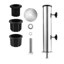 Umbrella Pole Mount Stand Tube Set, Outdoor Parasol Base Holder Insert Pipe Sleeve, for Outside Gar