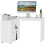 Homcom HOMCOM Computer Desk Table Workstation L Shape File Cabinet White Home Office 9