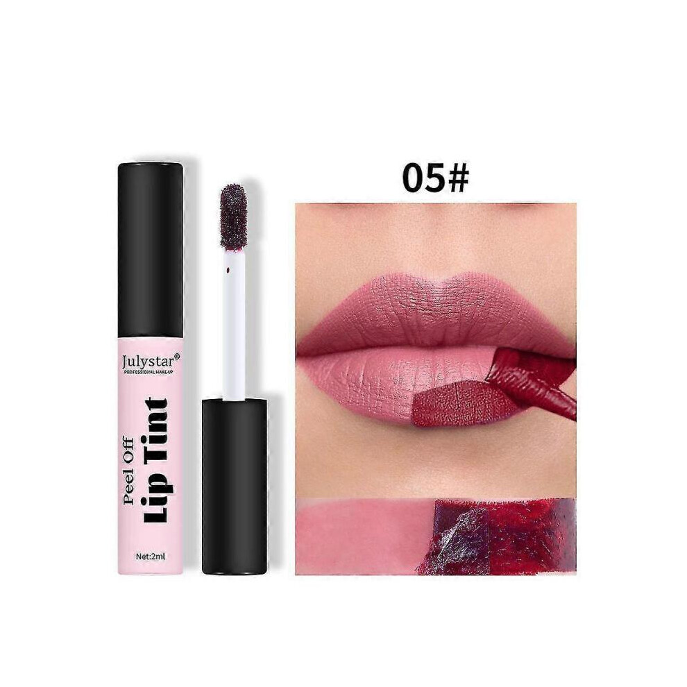 (color05) 6 Colors Lip Stain Peel off Lip Tint Stain Tattoo Color Waterproof Long Lasting