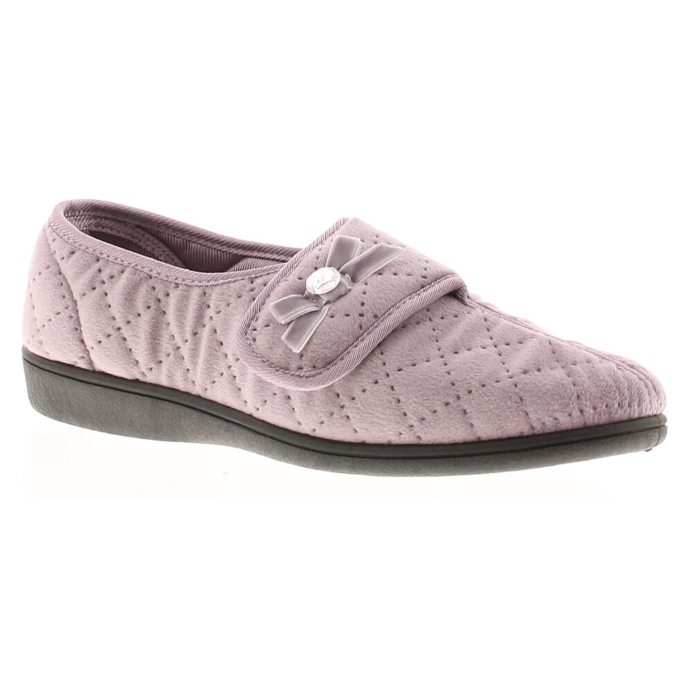 (Purple, 8 (Adults')) Dr Keller Womens Slippers Touch Fastening Lara purple UK Size