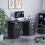 Home Discount (Black) Otley 3 Drawer Computer Desk PC Office Workstation 1