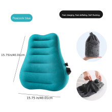 (Blue) Teal Inflatable Lumbar Support Pillow | Ergonomic Travel Cushion for Long-Distance Flights, Trains & Office