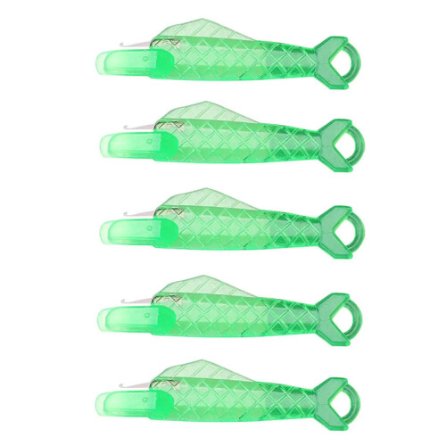 (5 PCS green) Mini Needle Threader DIY Tool Home Hand Sewing Machine Device Thread Needle Cross Plastic Stitch Sewing Accessories