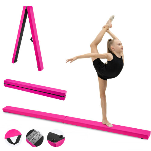 7FT 2.1M Folding Gymnastic Balance Beam Kids Training Beam