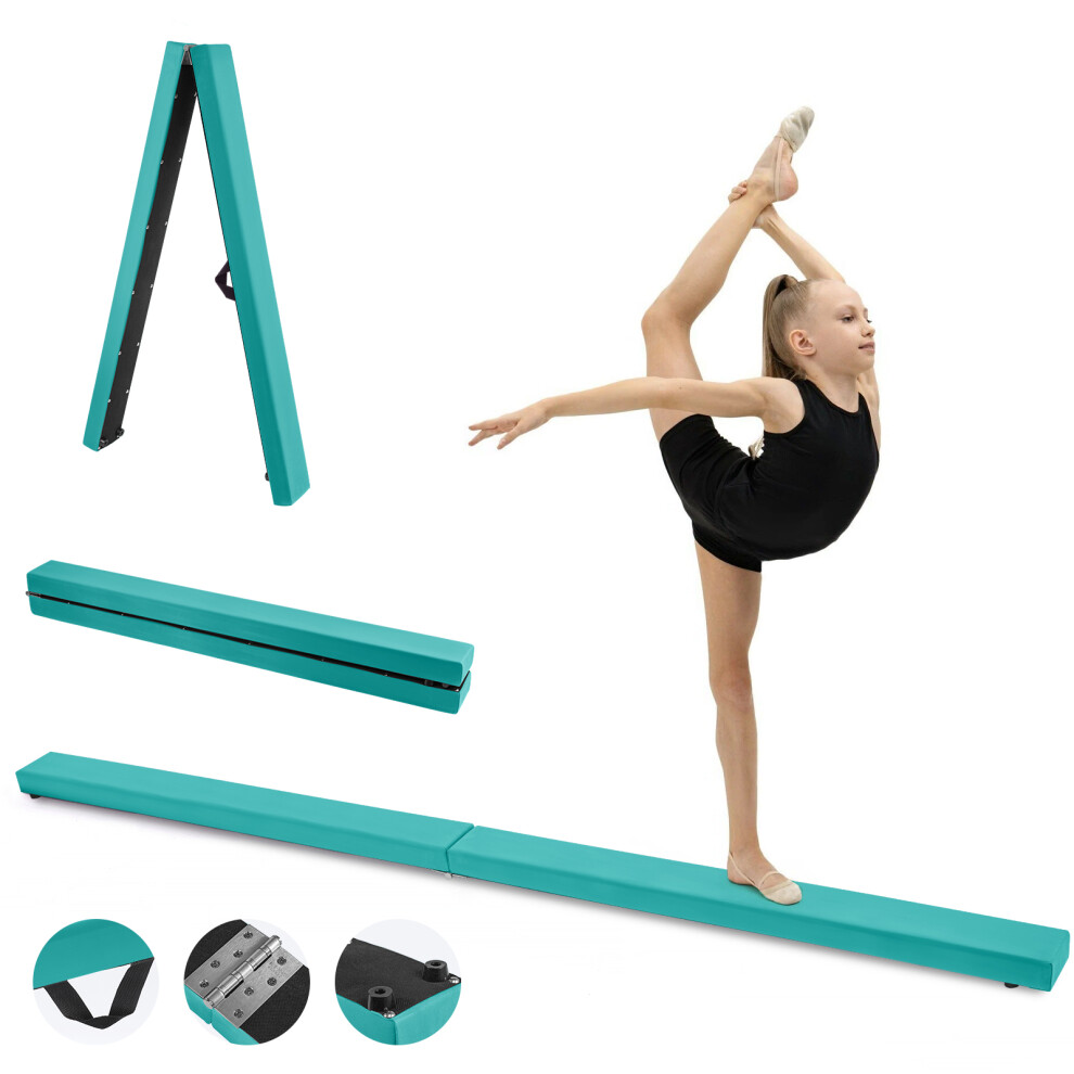 7FT 2.1M Folding Gymnastic Balance Beam Kids Training Beam