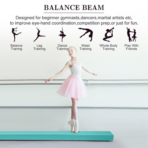 7FT 2.1M Folding Gymnastic Balance Beam Kids Training Beam 1