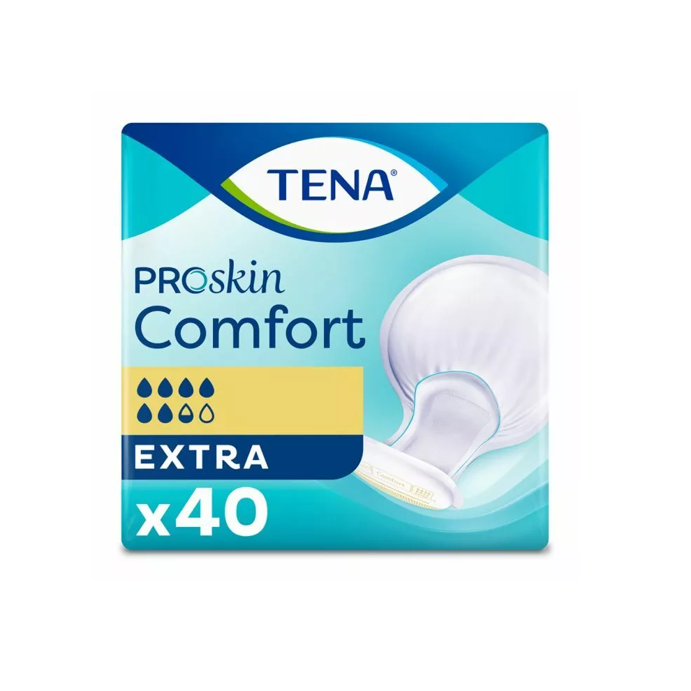 TENA Proskin Comfort Extra - 1 Pack of 40 Incontinence Pads