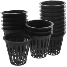 (As show, One size) 50Pcs Hydroponic Planting Mesh Pots Mini Planting Baskets Slotted Mesh Net Cups Reusable Net Pots