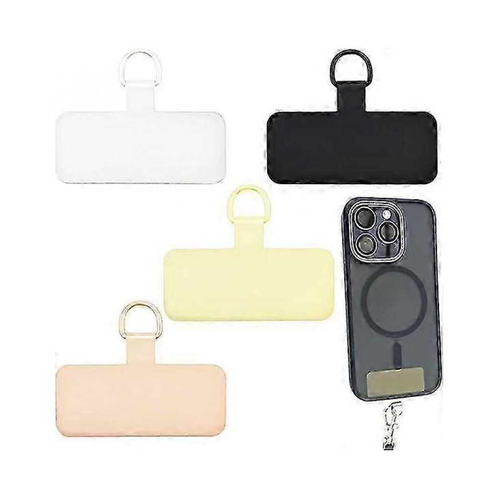4Pcs Phone Tether Patch Universal Metal Phone Tether Tab Pad Tag With Ring For Full Coverage Phone Case 5004229489610