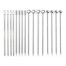 (As show, One size) 16 Pcs Stainless Steel Toothpick Cocktail Toothpicks Metal Toothpicks Cocktails Toothpick Appetizers
