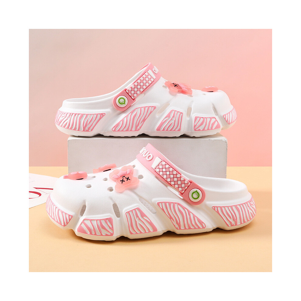 (White,32/33)Chaussures légères et colorées Eva Hole pour filles été antidérapantes style dessin animé chaussures décontractées