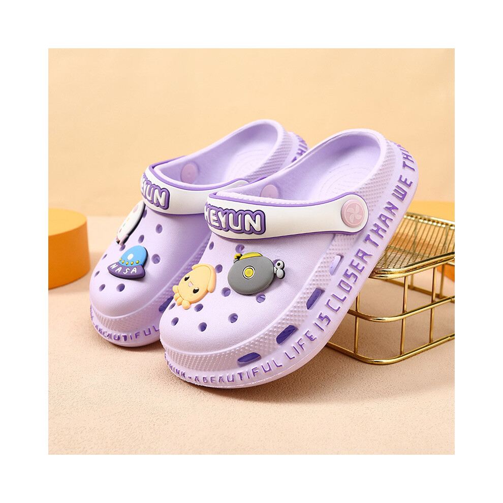 (Purple Spaceship,33)Chaussures tendance filles été trou Eva fond souple confortables décontractées sandales enfants pour