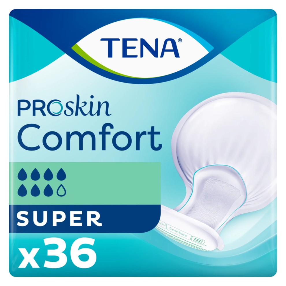 TENA Proskin Comfort Super - Pack of 36 - Incontinence Pads