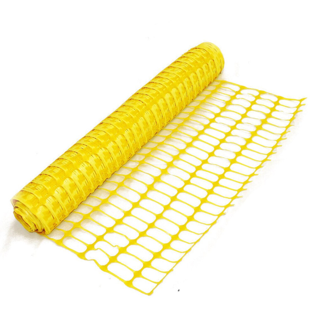 Oypla Safenet Heavy Duty Yellow Safety Barrier Mesh Fencing 1mtr x 50mtr