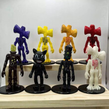 (All 8 PCS) Siren Head Toys Action Figure Sirenhead Figure Horror Model Doll