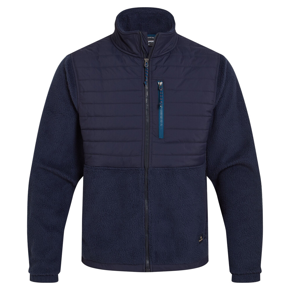 (L, Blue Navy) Craghoppers Mens Montadale Colour Block Insulated Hybrid Jacket