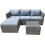Patio Rattan Corner Sofa Reversible L-Shaped 8