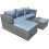 Patio Rattan Corner Sofa Reversible L-Shaped 7