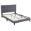 (King (150×200cm), Grey) Bed Frame Upholstered Platform Bed with Adjustable Headboard & Lifting Storage 4