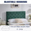 (Double (135×190cm), Green) Bed Frame Upholstered Platform Bed with Adjustable Headboard & Lifting Storage 4