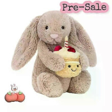 (B)Jelly Cat Bartholomew Bear Bumblebee , Bashful Bunny Beige Birthday Cake 2025 New Collections 25Cm