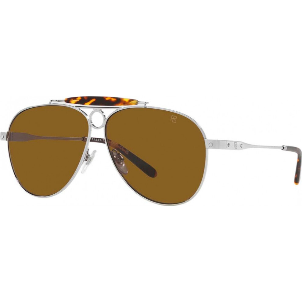Ralph Lauren Man Sunglass The Counrtyman - Frame color: Silver, Lens color: Brown - Image 2