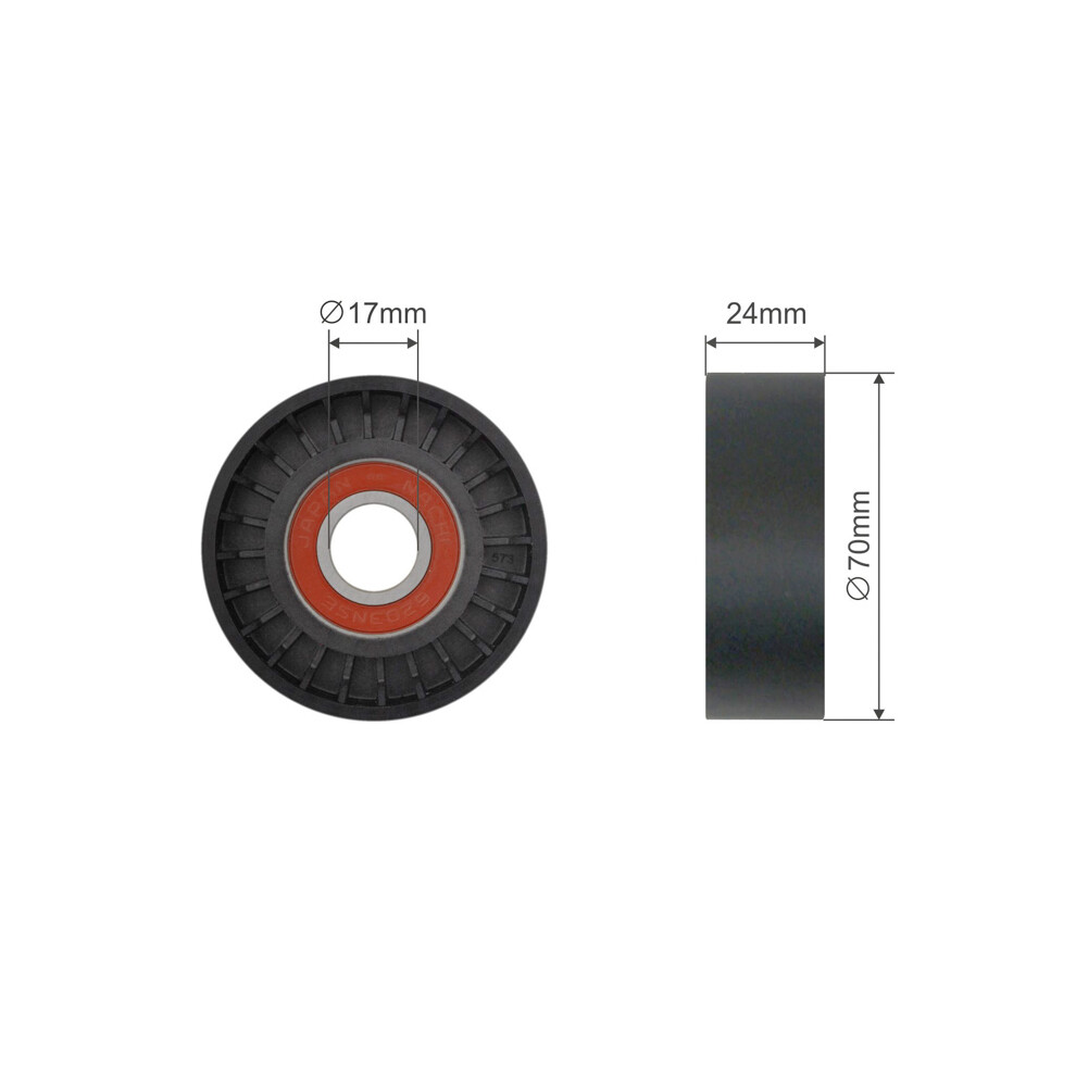 Nty Pulley Idler V-Belt For Audi A3 00- Skoda Octavia 97