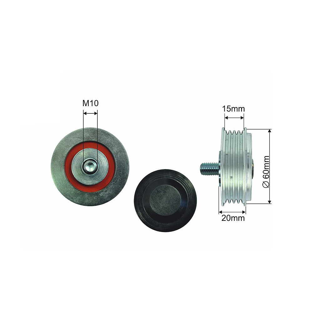 Pulley Idler V-Belt For Audi A4 B5 A4 B6 A6 C4 A6 C5 Cabriolet B3 5902048232243