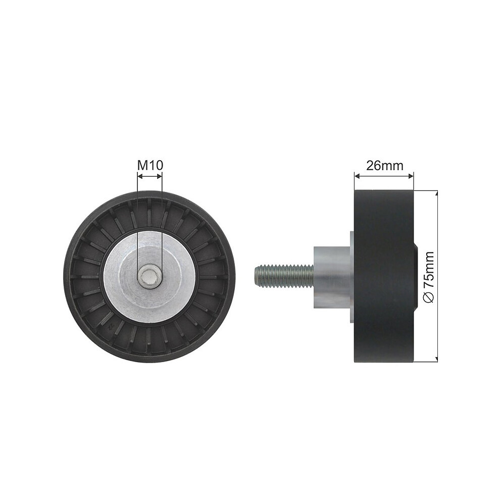 Pulley Idler V-Belt For Audi A4 B7, A4 B8, A5, A6 Allroad C6 5902048232229