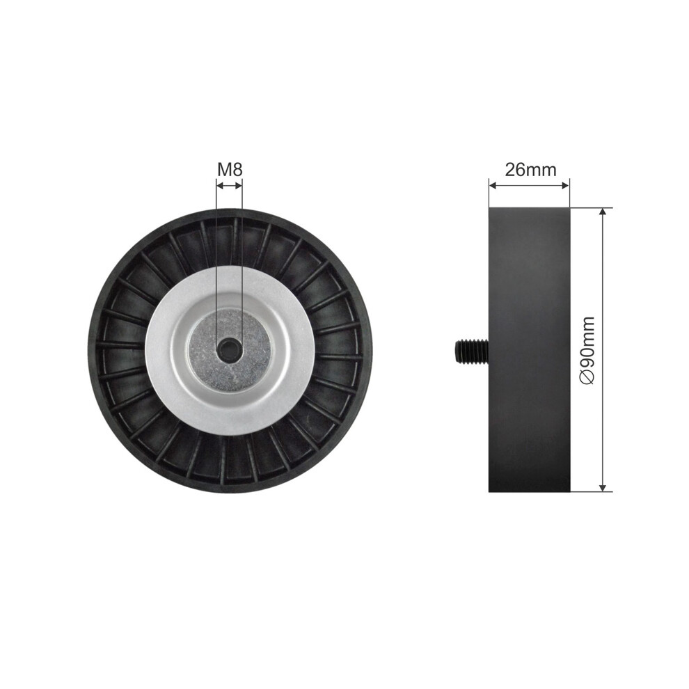 Pulley Idler V-Belt For Audi A4 B5 A4 B6 A4 B7 A6 Seat Exeo 00- 5902048232236