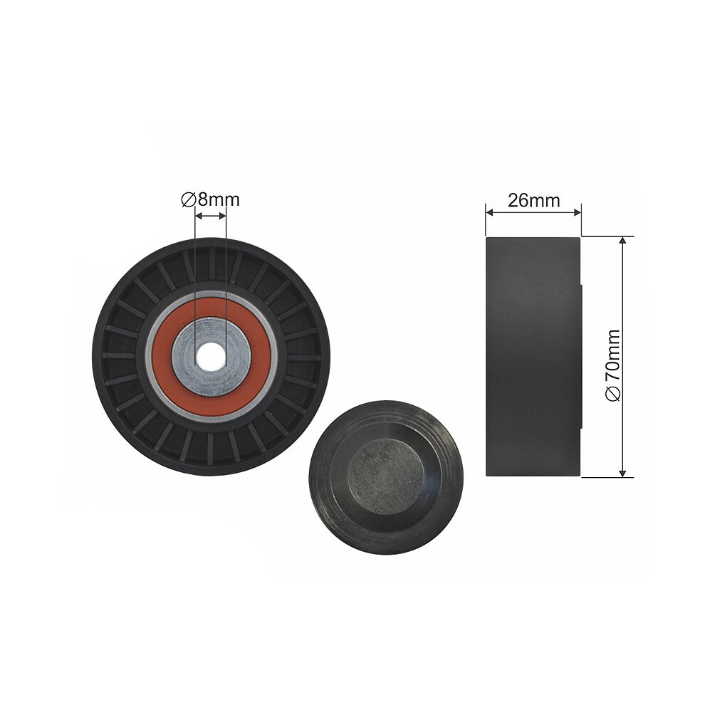 Nty Pulley Idler V-Belt For Audi A4 Allroad B8,A4 B8,A5,A6 Allroad C7