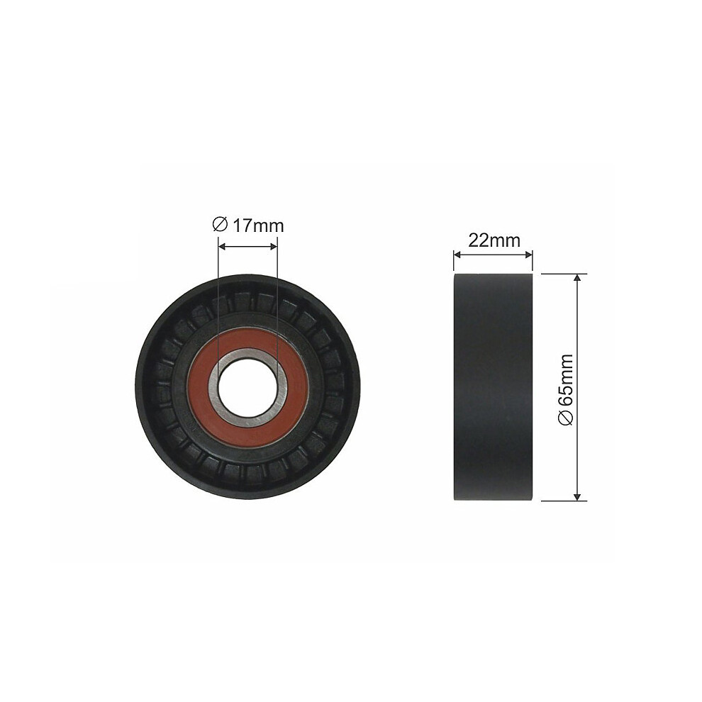 Fits NTY RNK-AU-055 PULLEY IDLER V-BELT - Image 8