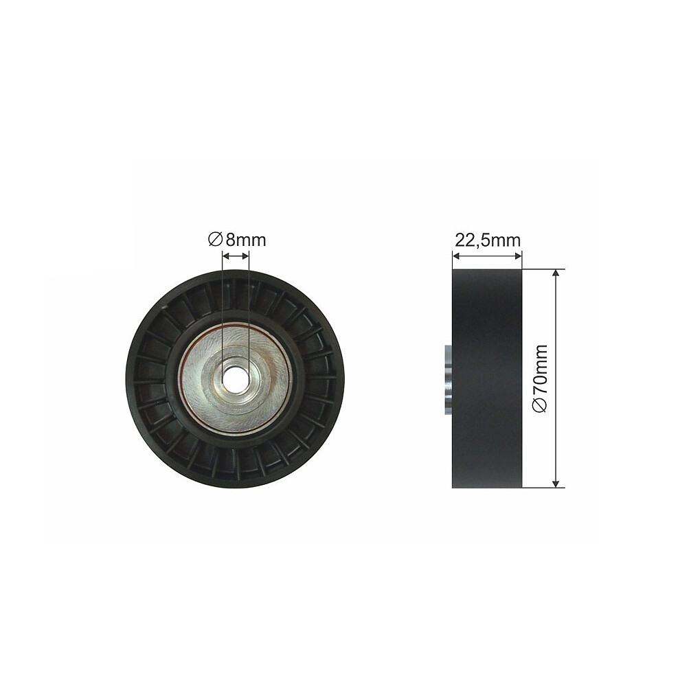 DEFLECTIONGUIDE PULLEY VRIBBED BELT RNK-BM-003 FOR LAND ROVER FREELANDER/Soft - Image 12