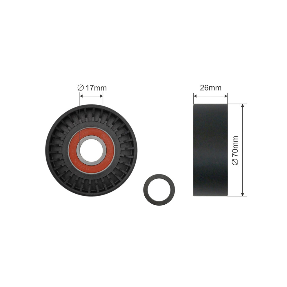 TENSIONER PULLEY VRIBBED BELT RNK-BM-008 FOR BMW 1/3/E9/E87/Convertible/E88/X - Image 12