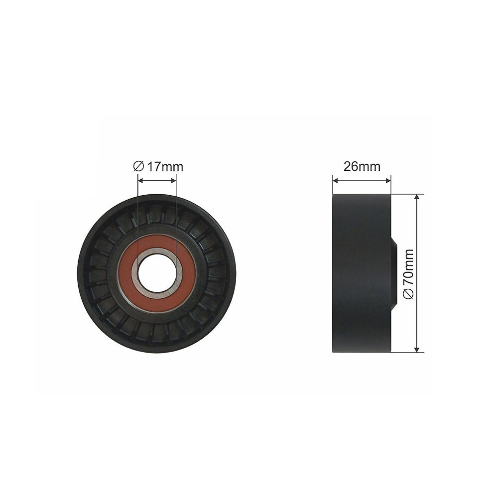 New Nty Pulley Idler V-Belt For Mw (E60), (E61), 6 (E63), 6 (E64) Size 5