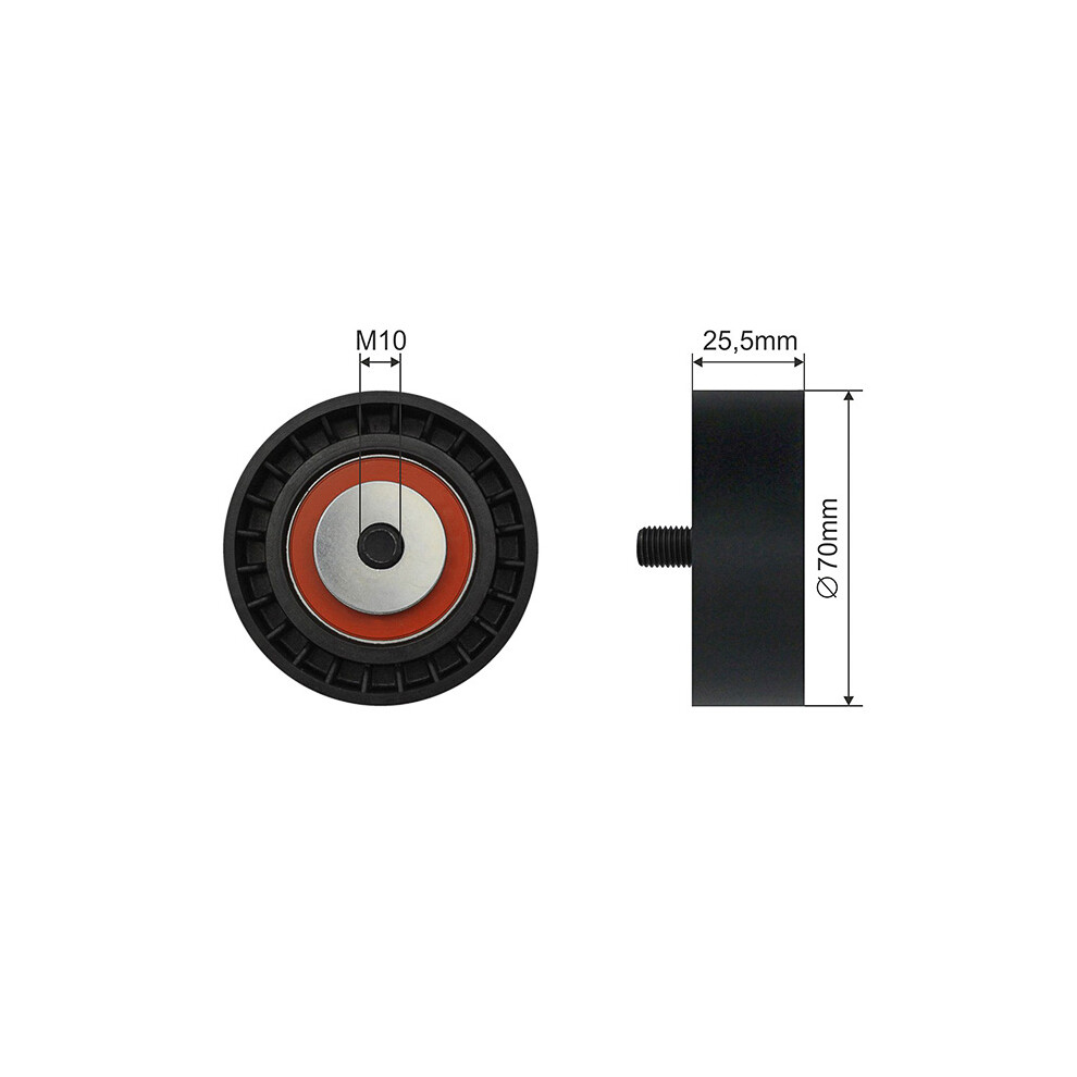 Nty Pulley Idler V-Belt For Bmw 3 (E36, E46), 5 (E34, E39) 90-05
