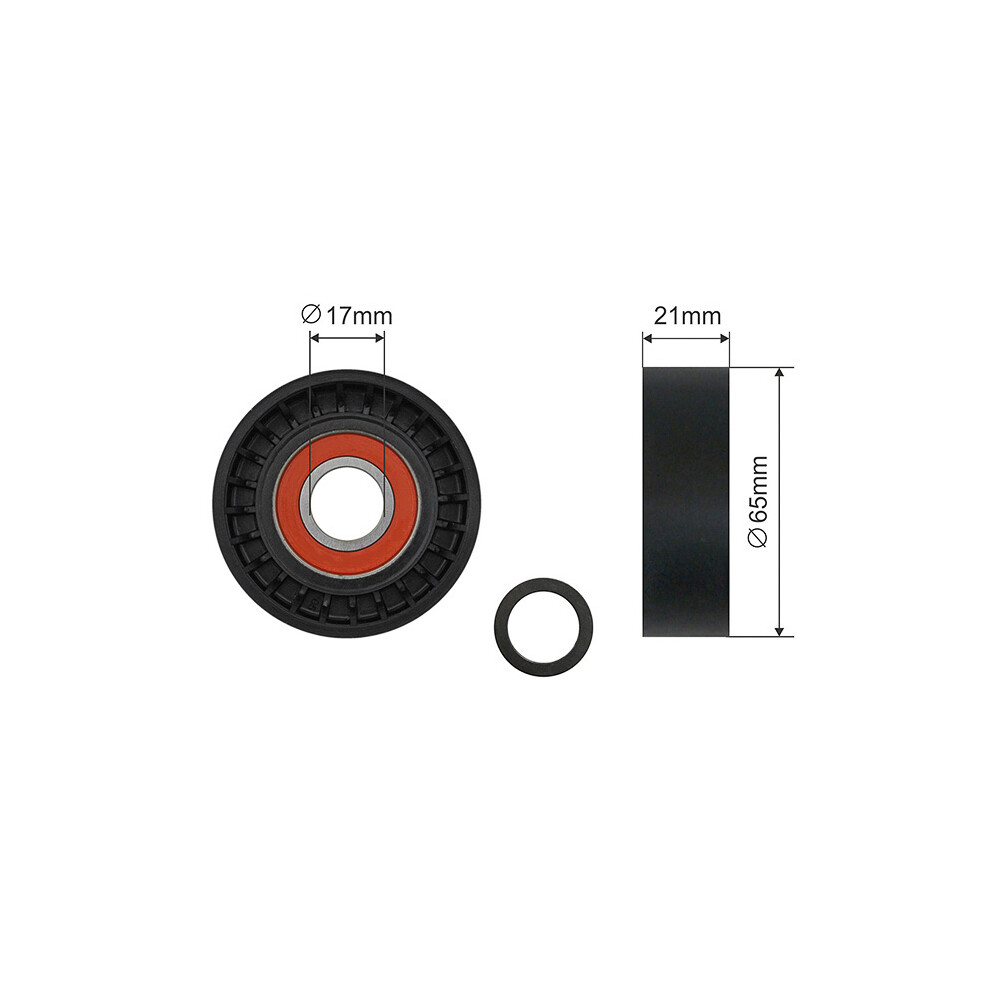 Pulley Idler V-Belt For Bmw 3 5 7 X3 X5 (E46 E60 E65 E83 E53)