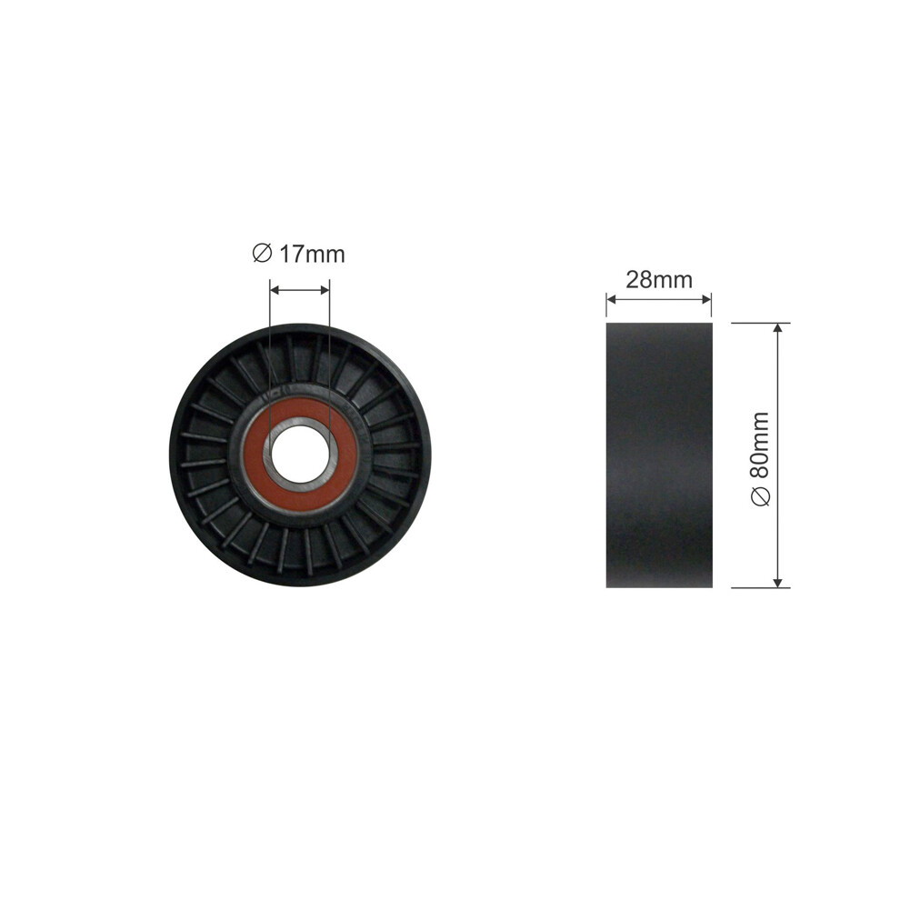 Fits NTY RNK-BM-068 PULLEY IDLER V-BELT - Image 9