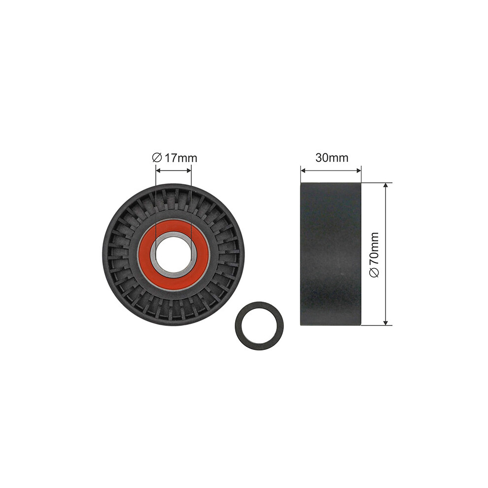 V-belt tensioner pulley Plastic RNK-BM-069 NTY for BMW 1 Coupe 3 Coupe 3 - Image 10