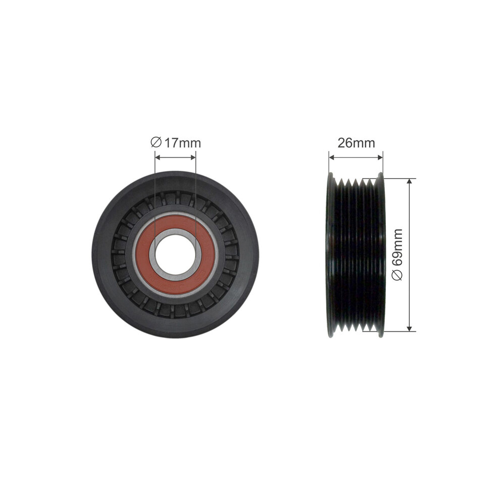 NTY RNK-CH-025 Deflection/Guide Pulley, V-ribbed belt for CADILLAC,CHEVROLET,FOR - Image 12