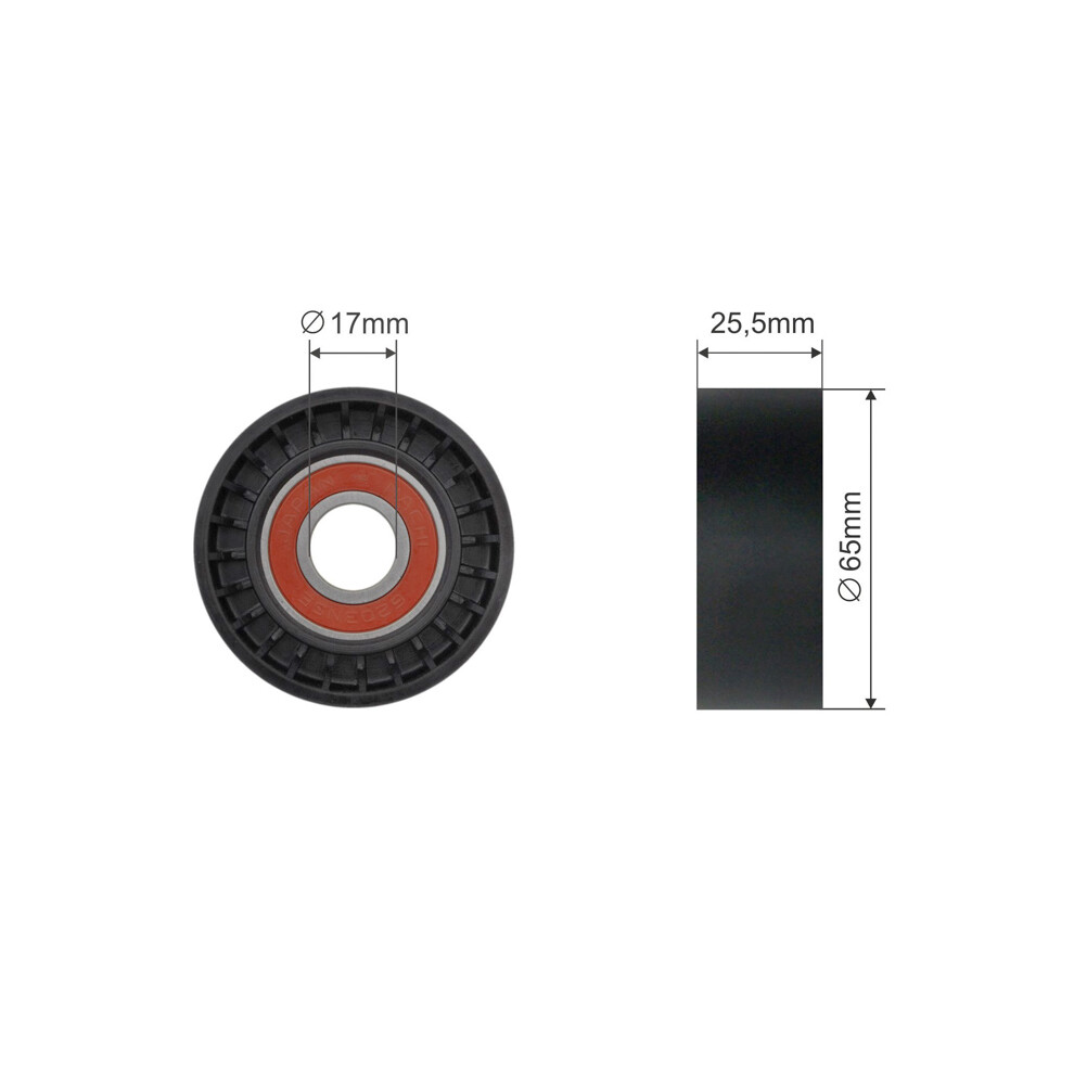 Nty Pulley Idler V-Belt For Citroen C4 04- Peugeot 207 06- 307 00