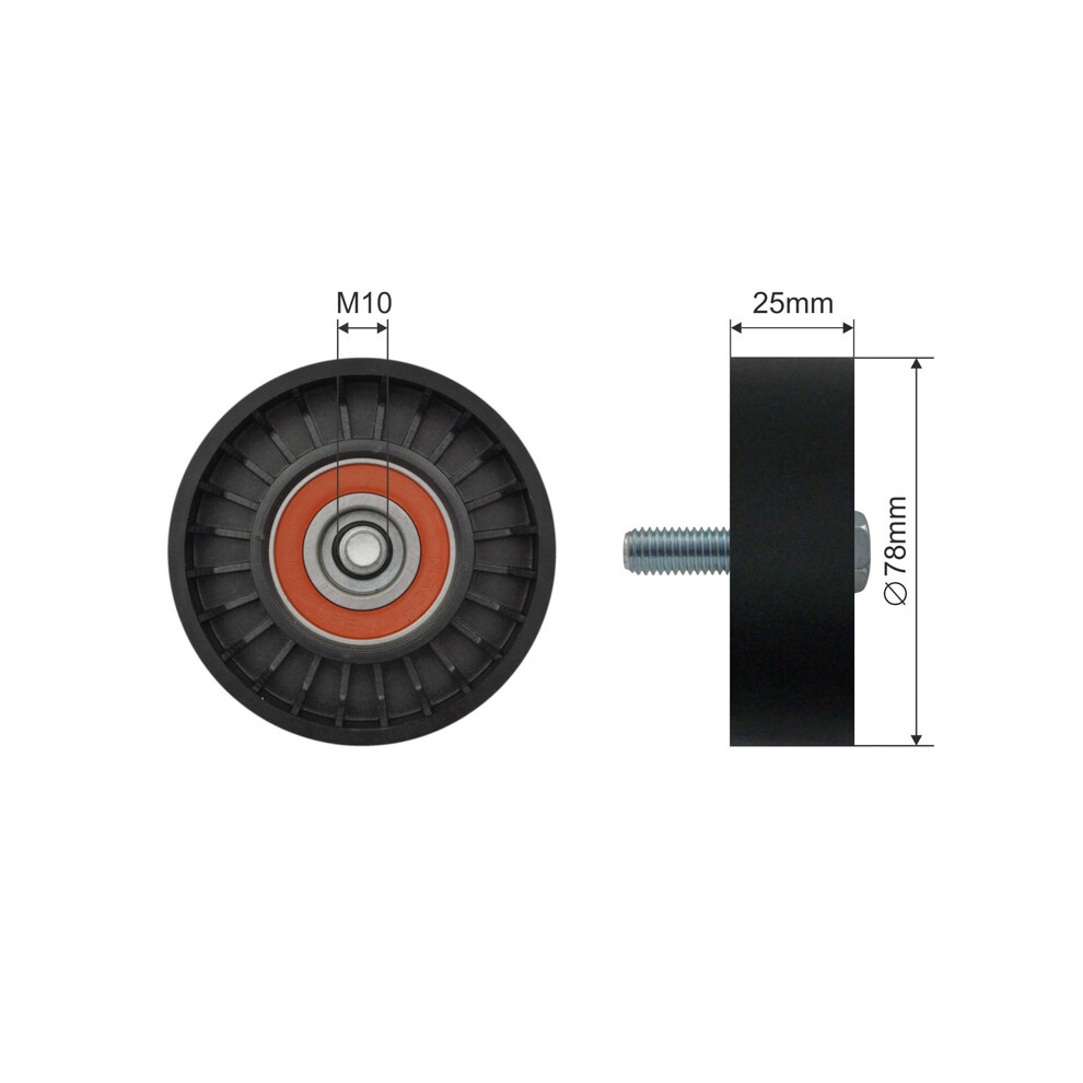 RNK-CT-041 NTY Tensioner Pulley, V-belt for CITROËN,FIAT,LANCIA,PEUGEOT - Image 8