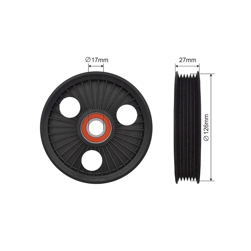 Fits NTY RNK-CT-049 V-RIBBED BELT PULLEY IDLER - Image 9