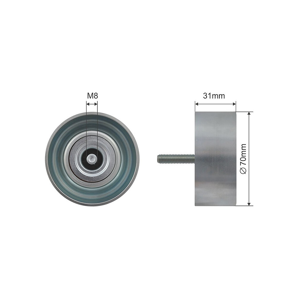 DEFLECTIONGUIDE PULLEY VRIBBED BELT RNK-DW-005 FOR SAAB CHEVROLET OPEL - Image 11