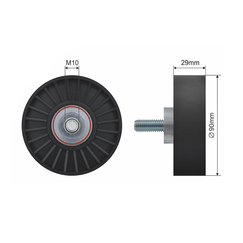 Idler Pulley V-Belt Compatible With FORD FOCUS 1.8DI, 1.8TDDI 1999-, 1.8TDCI - Image 11