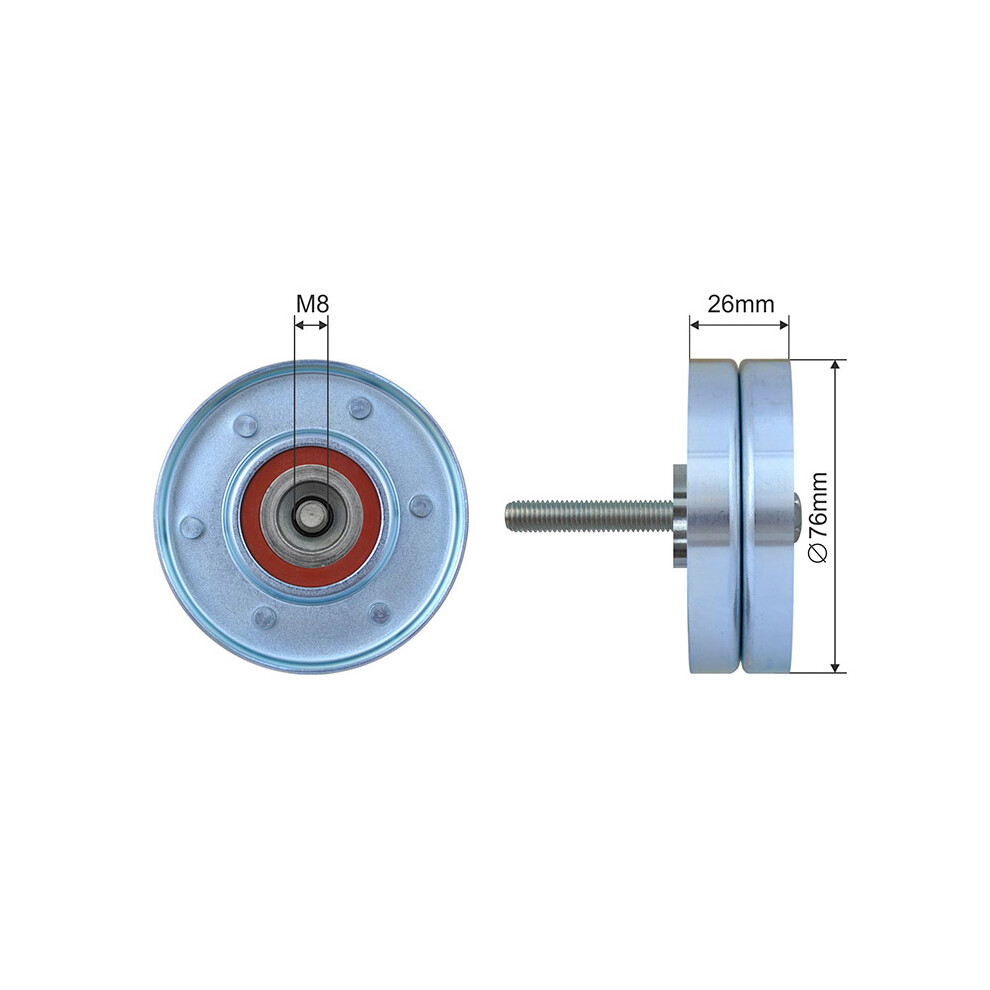Nty Pulley Idler V-Belt For Ford Mondeo 00- Transit 06- Fiesta V 05
